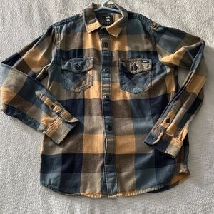 Vans Flannel for Boys in Blue and Tan